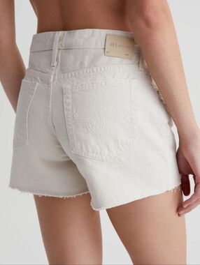 AG Adriano Goldschmied NWOT The Hailey White Denim Shorts Women's Size 26R